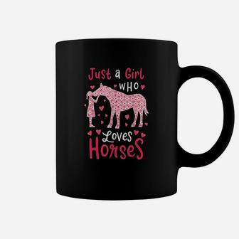 Just A Girl Who Loves Horses Cute Horse Lover Gift Coffee Mug - Seseable