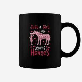 Just A Girl Who Loves Horses Cute Horse Lover Gift Coffee Mug - Seseable