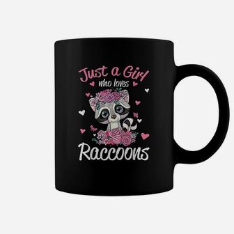 Just A Girl Who Loves Raccoons Gift For Raccoons Coffee Mug - Seseable