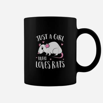 Just A Girl Who Loves Rats Funny Rat Girl Coffee Mug - Seseable
