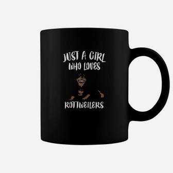 Just A Girl Who Loves Rottweilers Dog Coffee Mug - Seseable