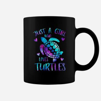 Just A Girl Who Loves Turtles Galaxy Space Sea Turtle Gift Coffee Mug - Seseable