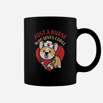 Just A Nurse Who Loves Corgi Dog Coffee Mug - Seseable
