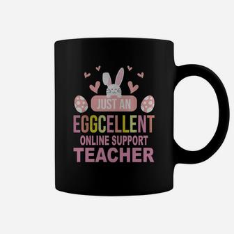 Just An Eggcellent Online Support Funny Gift For Easter Day Teaching Job Title Coffee Mug