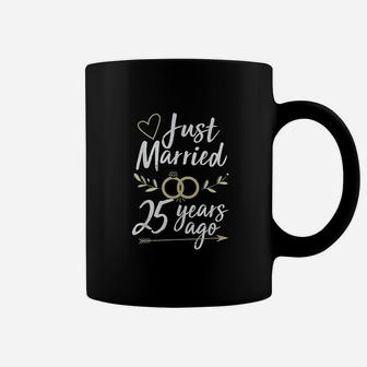 Just Married 25 Years Ago 25th Wedding Anniversary Coffee Mug - Seseable