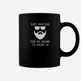 Just Waiting For My Beard Fathers Day Dad Fun Gift Coffee Mug - Seseable