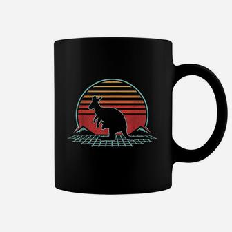 Kangaroo Retro Vintage 80s Style Animal Lover Gift Coffee Mug - Seseable