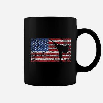 Karate American Flag Cool Karateka Martial Arts Gift Coffee Mug - Seseable