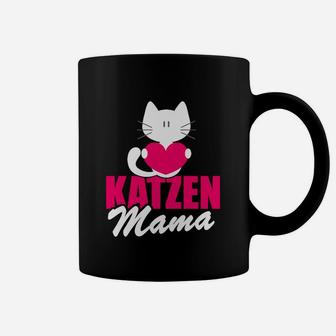 Katzen Mama Tassen für Damen mit Herz & Kätzchen Motiv - Seseable