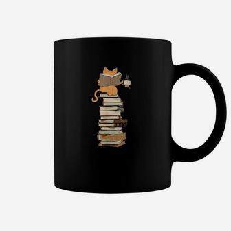 Kawaii Cats Books Tea Coffee Mug - Seseable