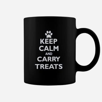 Keep Calm And Carry Treats Cute Dog Trainer Coffee Mug - Seseable