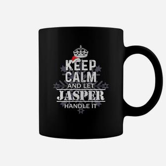 Keep Calm And Let Jasper Handle It Christmas Name Shirt Coffee Mug - Seseable