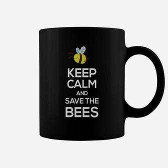 Keep Calm And Save The Bees Beekeeping Beekeeper Coffee Mug - Seseable
