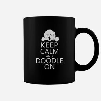 Keep Calm Doodle On Goldendoodle Labradoodle Dog Coffee Mug - Seseable