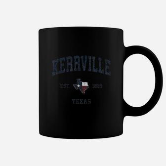 Kerrville Texas Tx Vintage State Flag Sports Navy Coffee Mug - Seseable