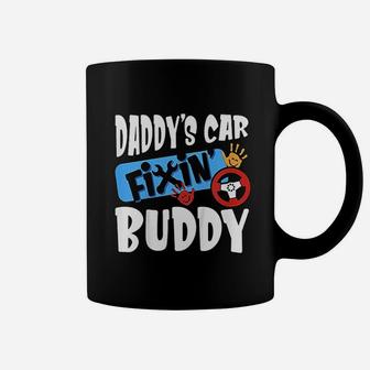 Kids Daddys Car Fixin Buddy Mechanic Dad And Son Gift Coffee Mug - Seseable