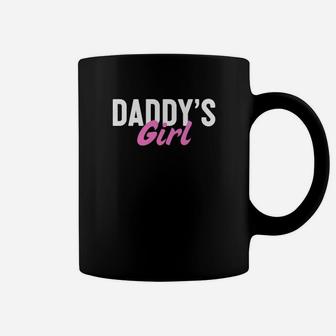 Kids Daddys Girl Pink Text Kids Fathers Day Premium Coffee Mug - Seseable