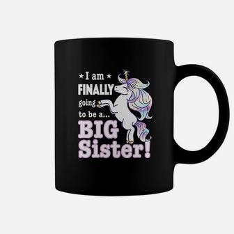 Kids Im Finally Going To Be A Big Sister Unicorn Announcement Coffee Mug - Seseable