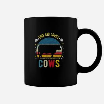 Kids This Kid Loves Cows Boys And Girls Cow Gift Coffee Mug - Seseable