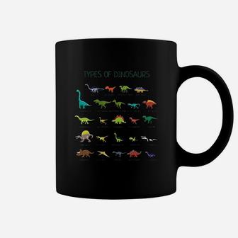 Kids Types Of Dinosaurs Dino Identification Coffee Mug - Seseable