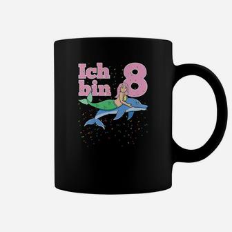 Kinder Achter 8 Geburtstag Meerjungfrau Delfin Ich Bin Acht 8 Tassen - Seseable
