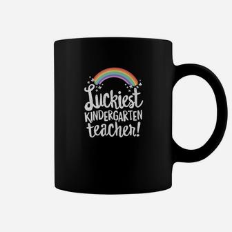 Kindergarten Teacher Patricks Day Rainbow Coffee Mug - Seseable