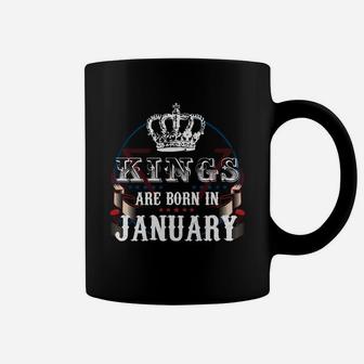 Kings Are Born Birthday January 2022 King Crown, Birthday Ideas, Birthday Present Ideas Coffee Mug - Seseable