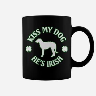 Kiss My Dog Hes Irish Wolfhound Coffee Mug - Seseable