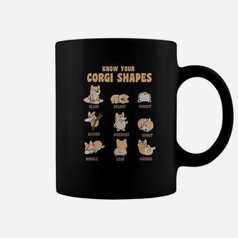 Know Your Corgi Shapes Cute Dog Owner Funny Coffee Mug - Seseable