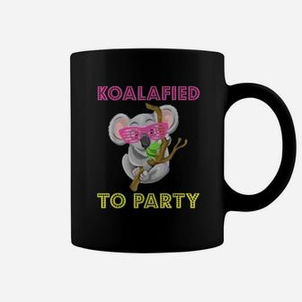 Koalafied To Party Koala Bear Funny Animal Pun Coffee Mug - Seseable