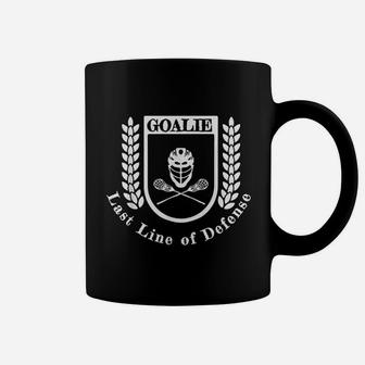Lacrosse Goalie Gift Last Line Of Defense Lacrosse Player Coffee Mug - Seseable
