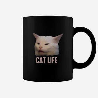 Lady Yelling At Cat Meme Cat Life Coffee Mug - Seseable