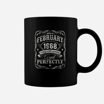 Legends Were Born In February 1968 Vintage 53rd Birthday Coffee Mug - Seseable