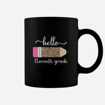 Leopard Print Hello Eleventh First Day Of School Teacher Gift Coffee Mug - Seseable