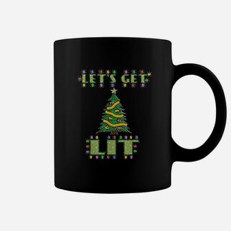 Lets Get Lit Christmas Coffee Mug - Seseable