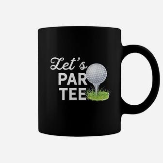 Let's Par Tee Golf Ball With Tee Pin Funny Golf Club Coffee Mug - Seseable