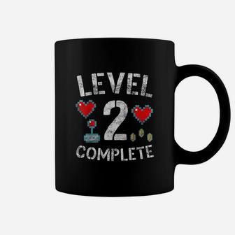 Level 2 Complete 2nd Wedding Anniversary Video Gamer Coffee Mug - Seseable