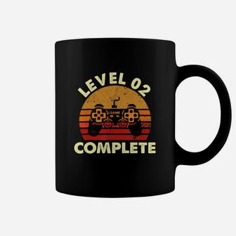 Level 2 Complete Vintage T-shirt Celebrate 2nd Wedding Coffee Mug - Seseable