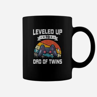 Leveled Up To Dad Of Twins Funny Video Gamer Gaming Coffee Mug - Seseable