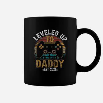 Leveled Up To Daddy 2021 Vintage Soon To Be Dad Est 2021 Coffee Mug - Seseable