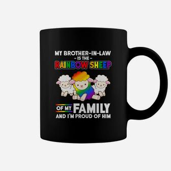Lgbt My Brother In Law Rainbow Sheep Of Family Proud Coffee Mug - Seseable