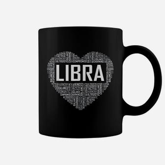 Libra Zodiac Traits Horoscope Astrology Sign Gift Heart Coffee Mug - Seseable