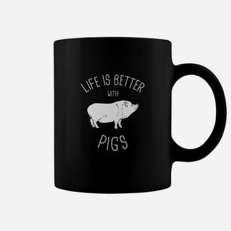 Life Is Better With Pigs - Funny Farming T-shirt Coffee Mug - Seseable