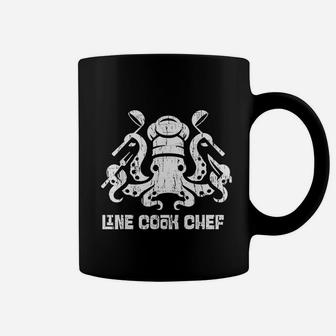 Line Cook Chef Culinary Pun Octopus Kitchen Funny Gift Coffee Mug - Seseable