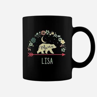 Lisa Name Gift Floral Mama Bear Vintage Mothers Day Gift Coffee Mug - Seseable