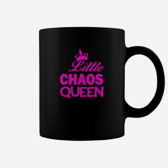 Little Chaos Queen Tassen mit Krone Motiv, Schwarz und Pink - Seseable