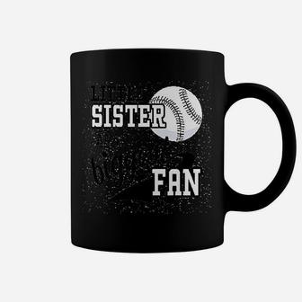 Little Sister And Biggest Fan Baseball Coffee Mug - Seseable