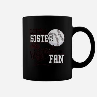 Little Sister And Biggest Fan, sister presents Coffee Mug - Seseable