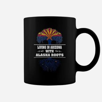 Living In Arizona With Alaska Roots Coffee Mug - Seseable