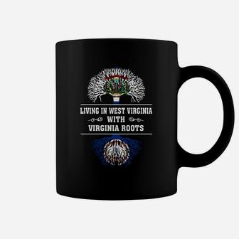 Living In West Virginia With Virginia Roots Coffee Mug - Seseable